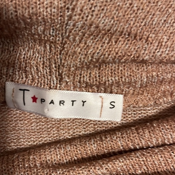 T Party Turtleneck Sweater in Browns and Tans, Size Small - Picture 4 of 4